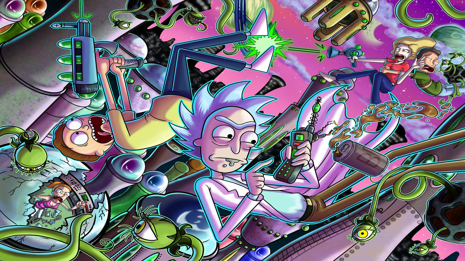 Get Ready for the Adventure with Rick and Morty Wallpaper