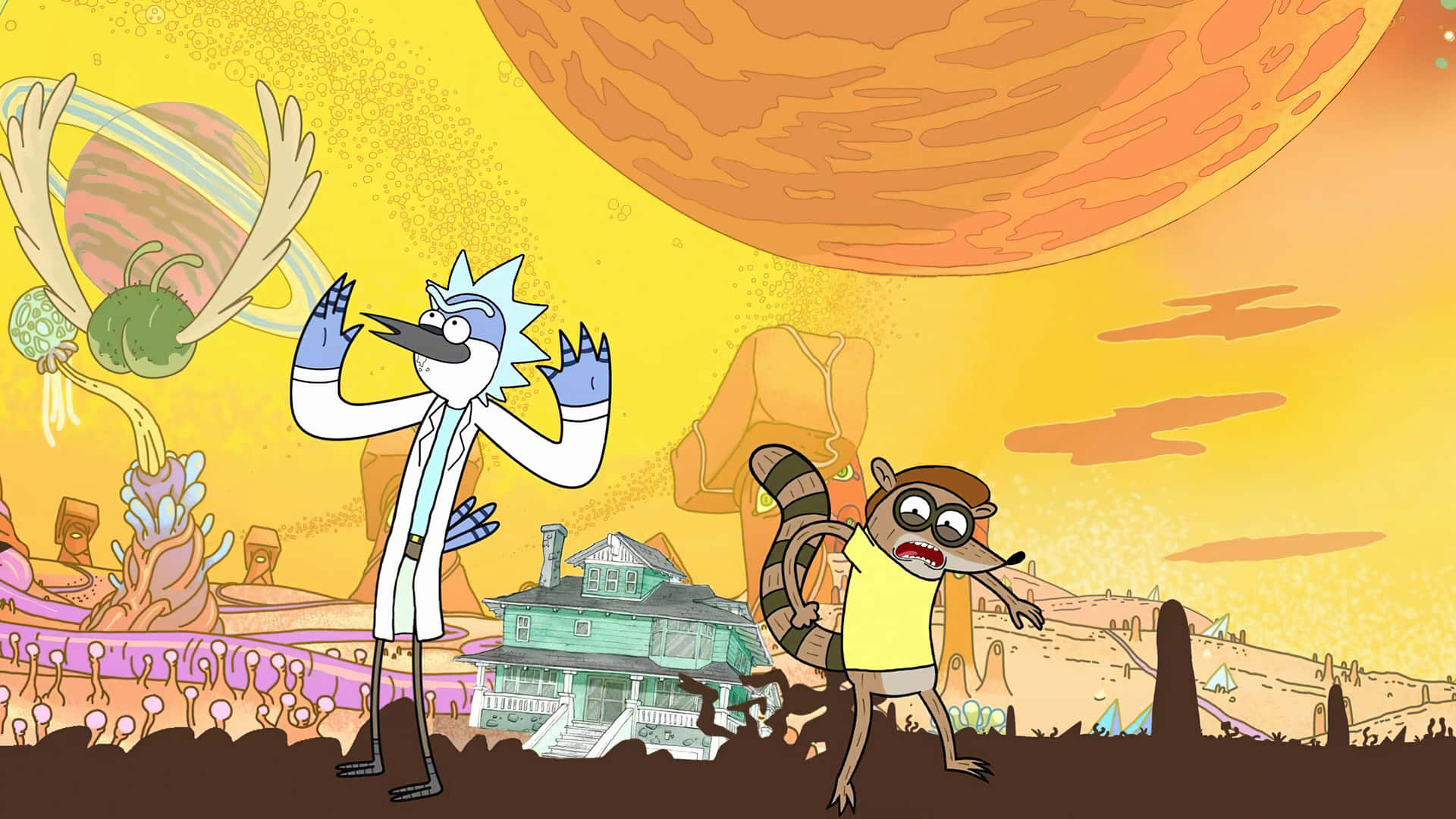 Rick And Mortyimaginary Planet World Laptop Wallpaper
