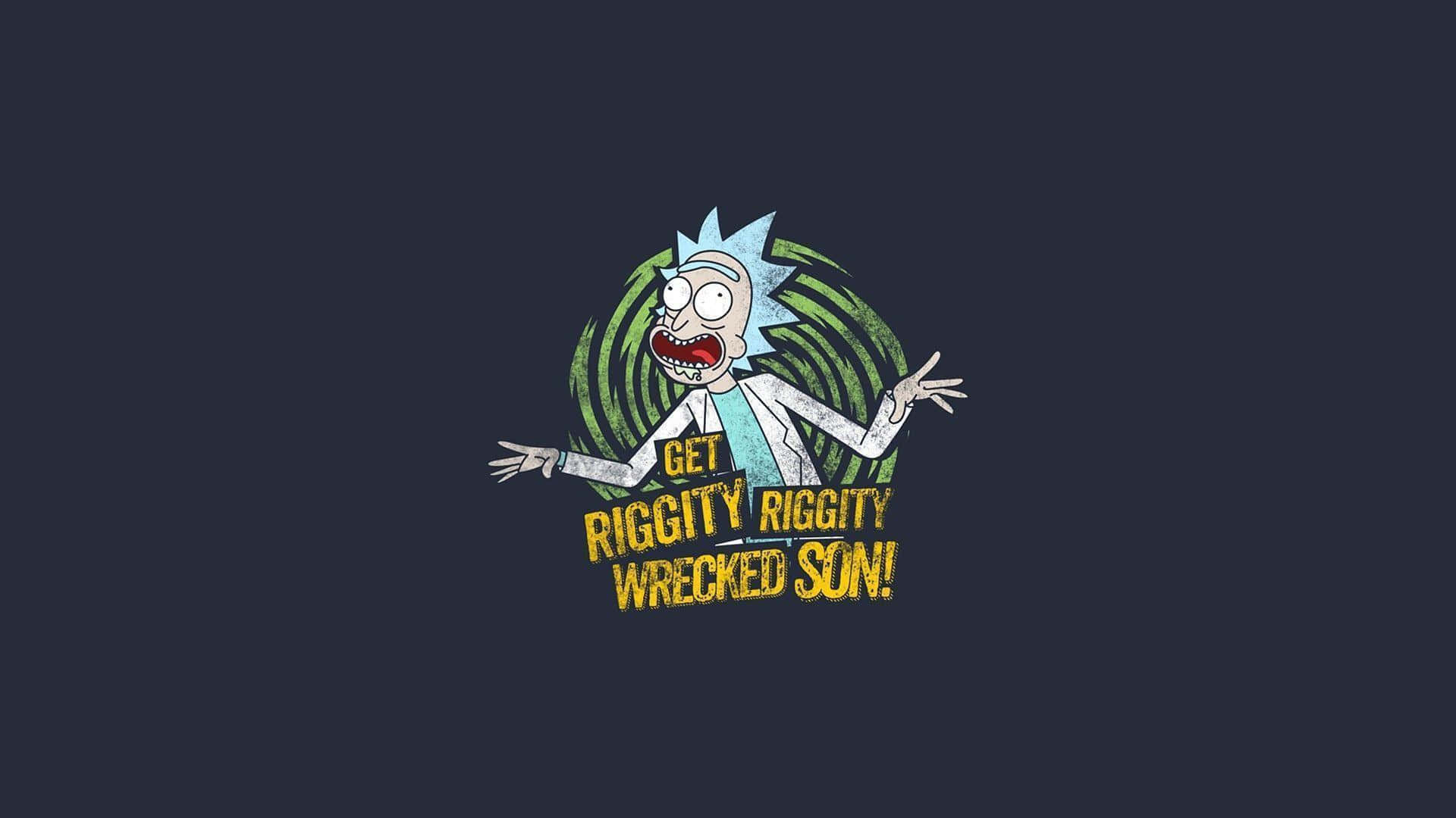 Rick And Morty Macbook Riggity Wrecked Wallpaper