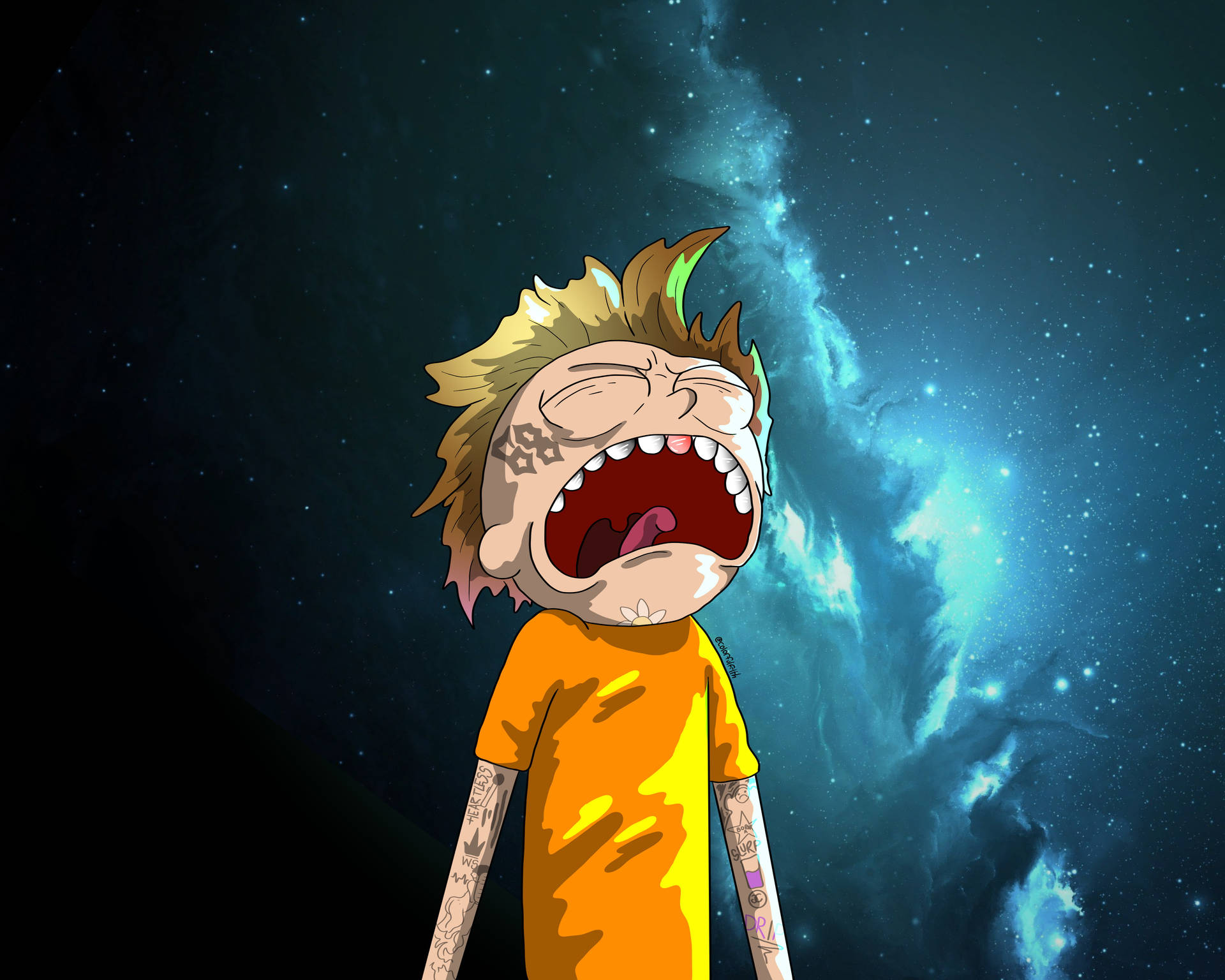 Rick And Morty PC 4K Blond Morty Wallpaper