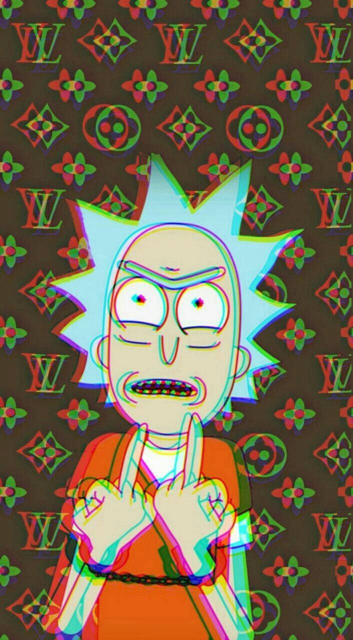 Rick And Morty Phone Louis Vuitton Background
