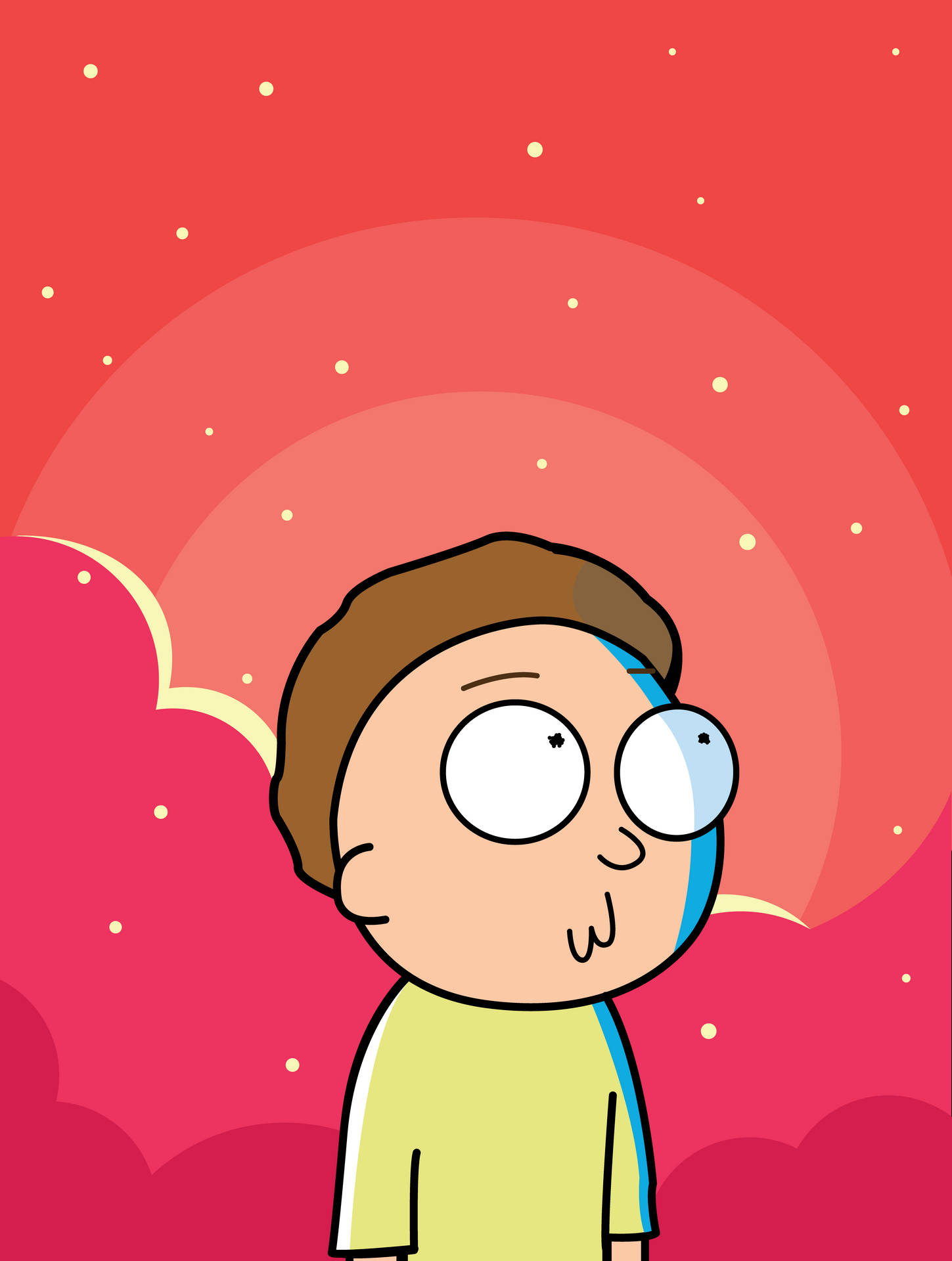 Rick And Morty Phone Red Backdrop Background