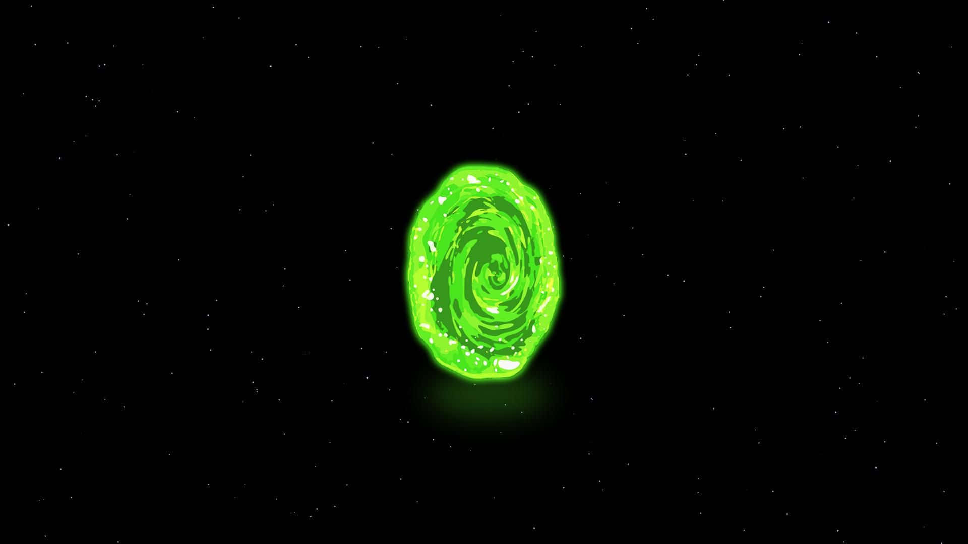 Portalespiral Verde De Rick Y Morty. Fondo de pantalla