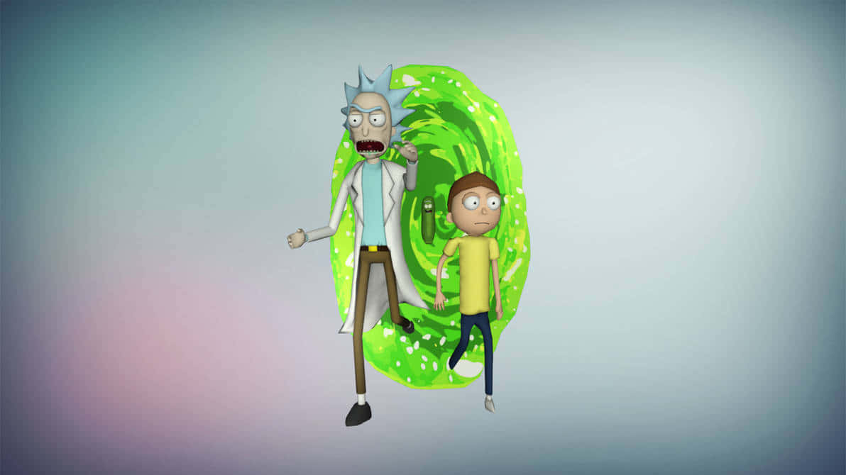 Rick And Morty Green Portal Wallpaper