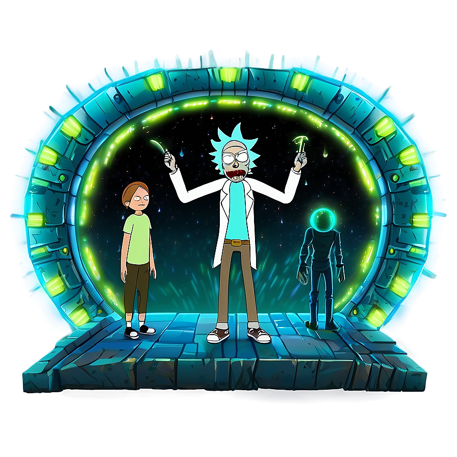 Download Rick And Morty Portal Madness Png Kpr22 | Wallpapers.com