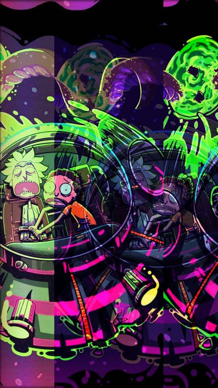 Download Rick And Morty Spaceship Trippy Aesthetic Wallpaper |  