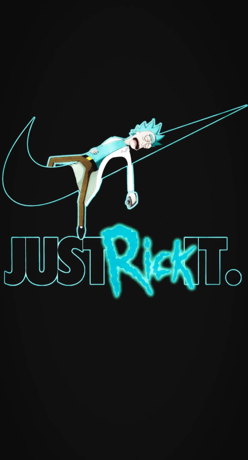Ricke Morty Inspirado Por Nike, Para Seu Papel De Parede De Computador Ou Celular. Papel de Parede