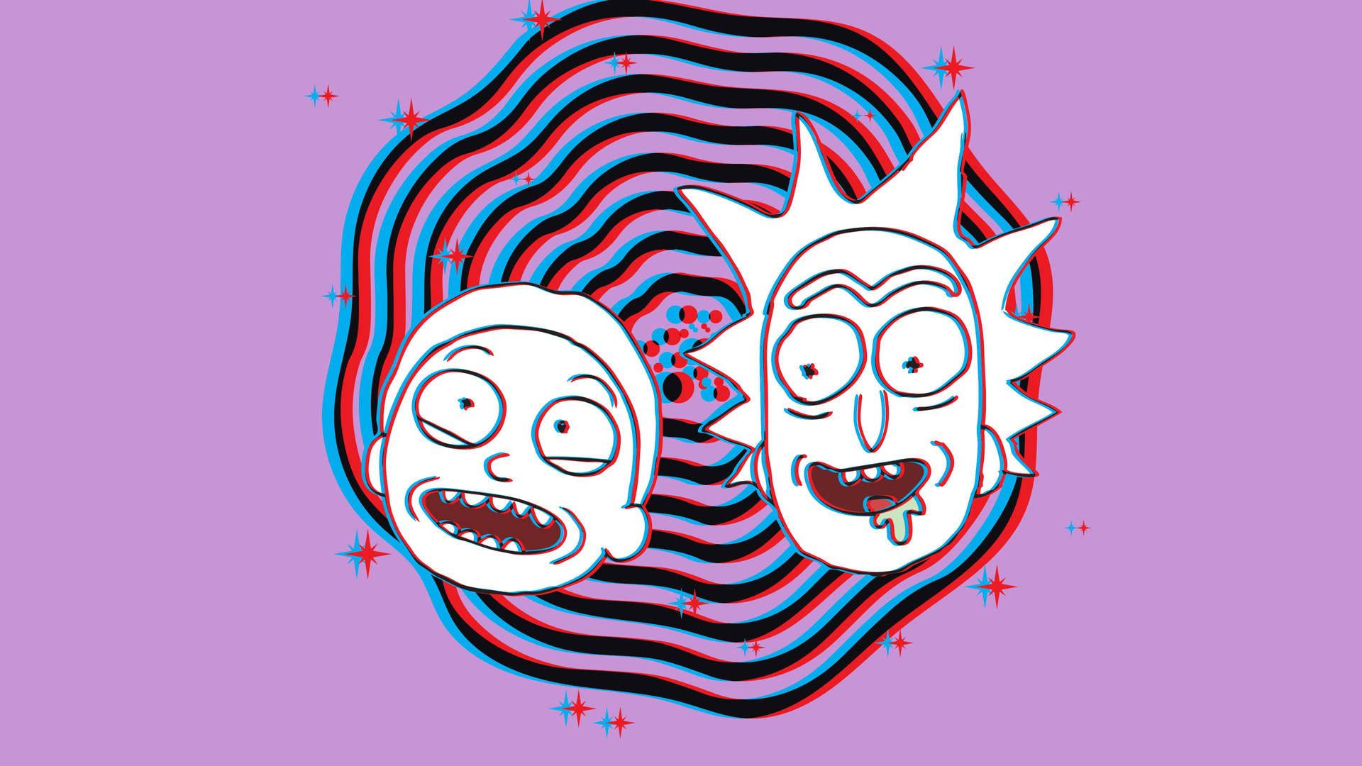 Rick And Morty Stoner On Pink Wallpaper