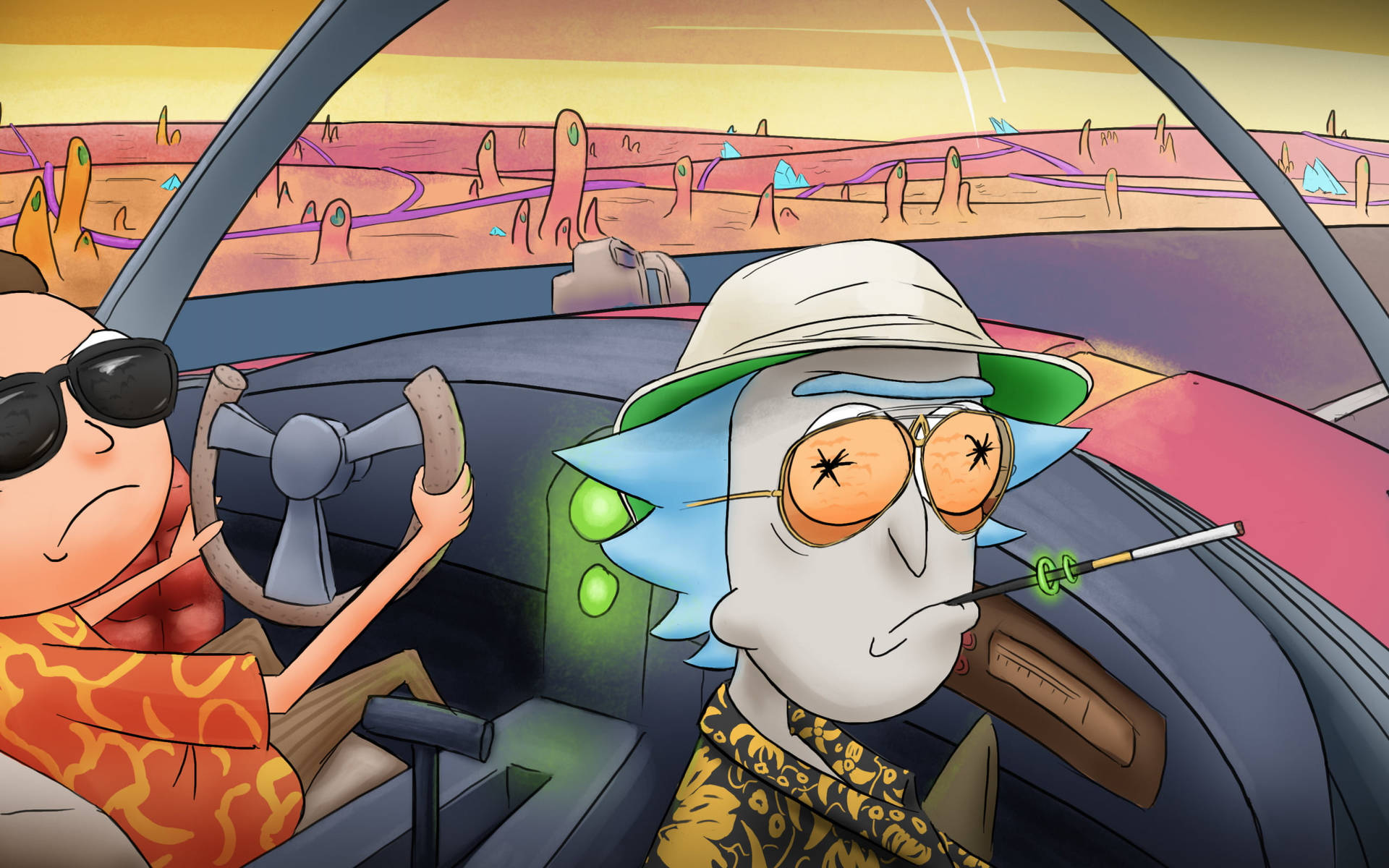 Rick And Morty Stoner Uncanny While Driving