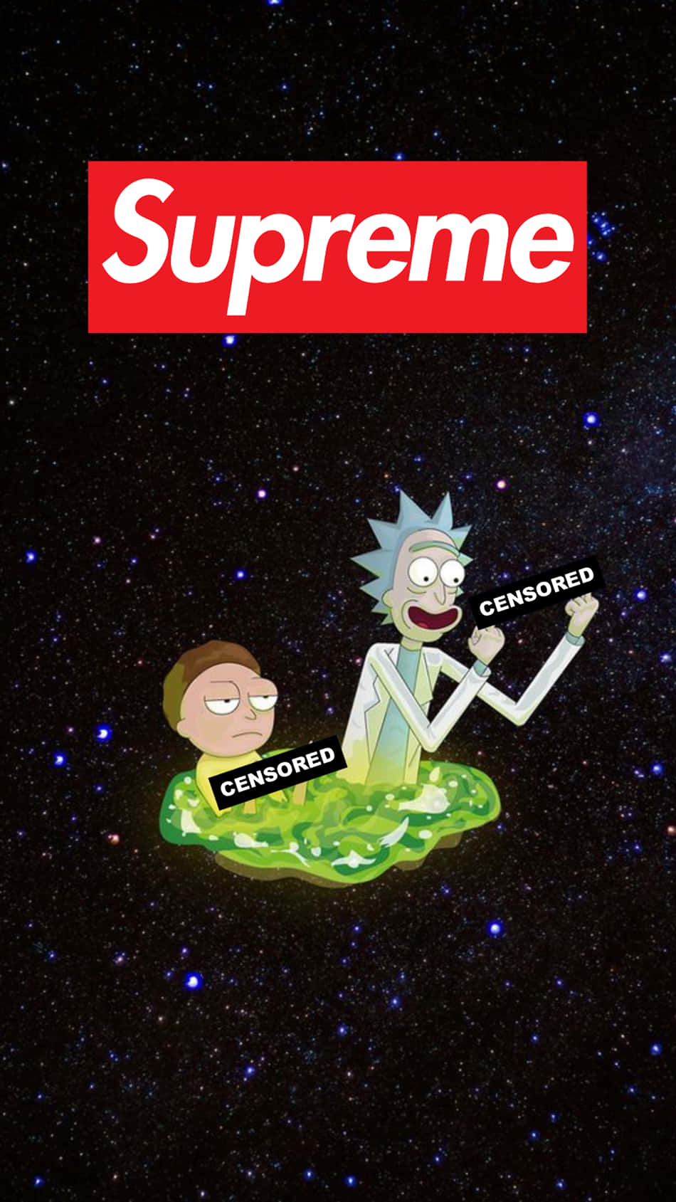 Download Supreme Crossover with Rick and Morty Wallpaper | Wallpapers.com