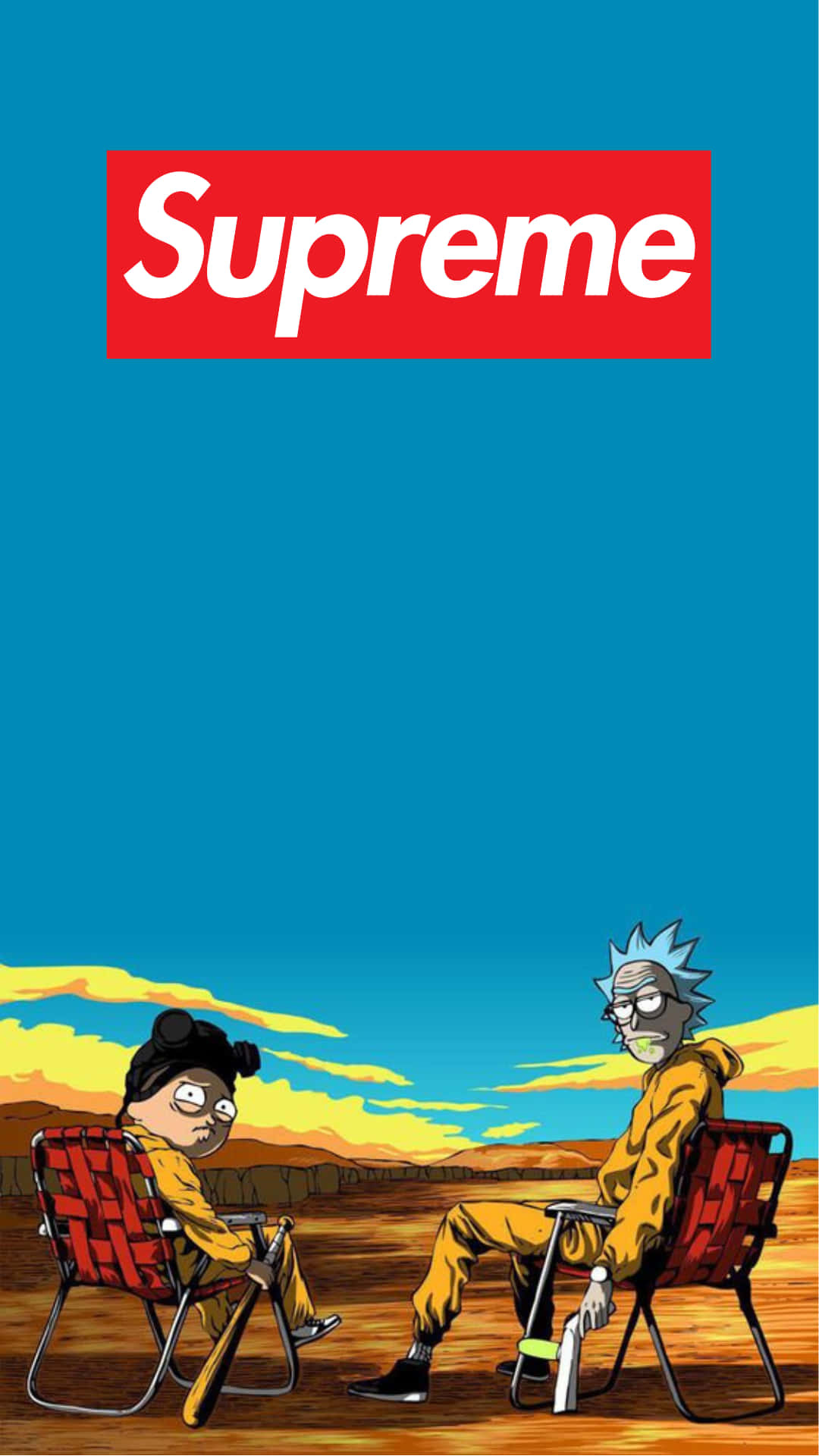 Rick And Morty Supreme Breaking Bad Wallpaper