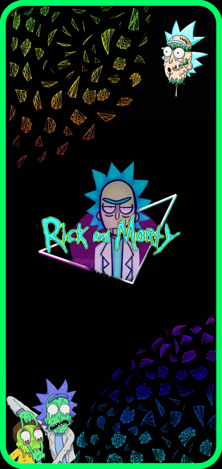 Rick And Morty Trippy Abstract Background Wallpaper
