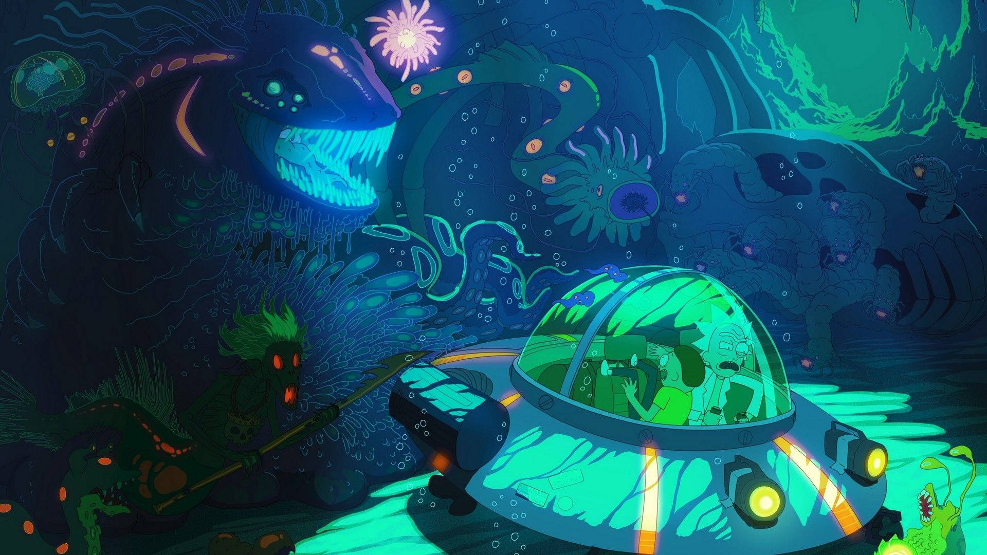 Rick And Morty Under The Sea Background