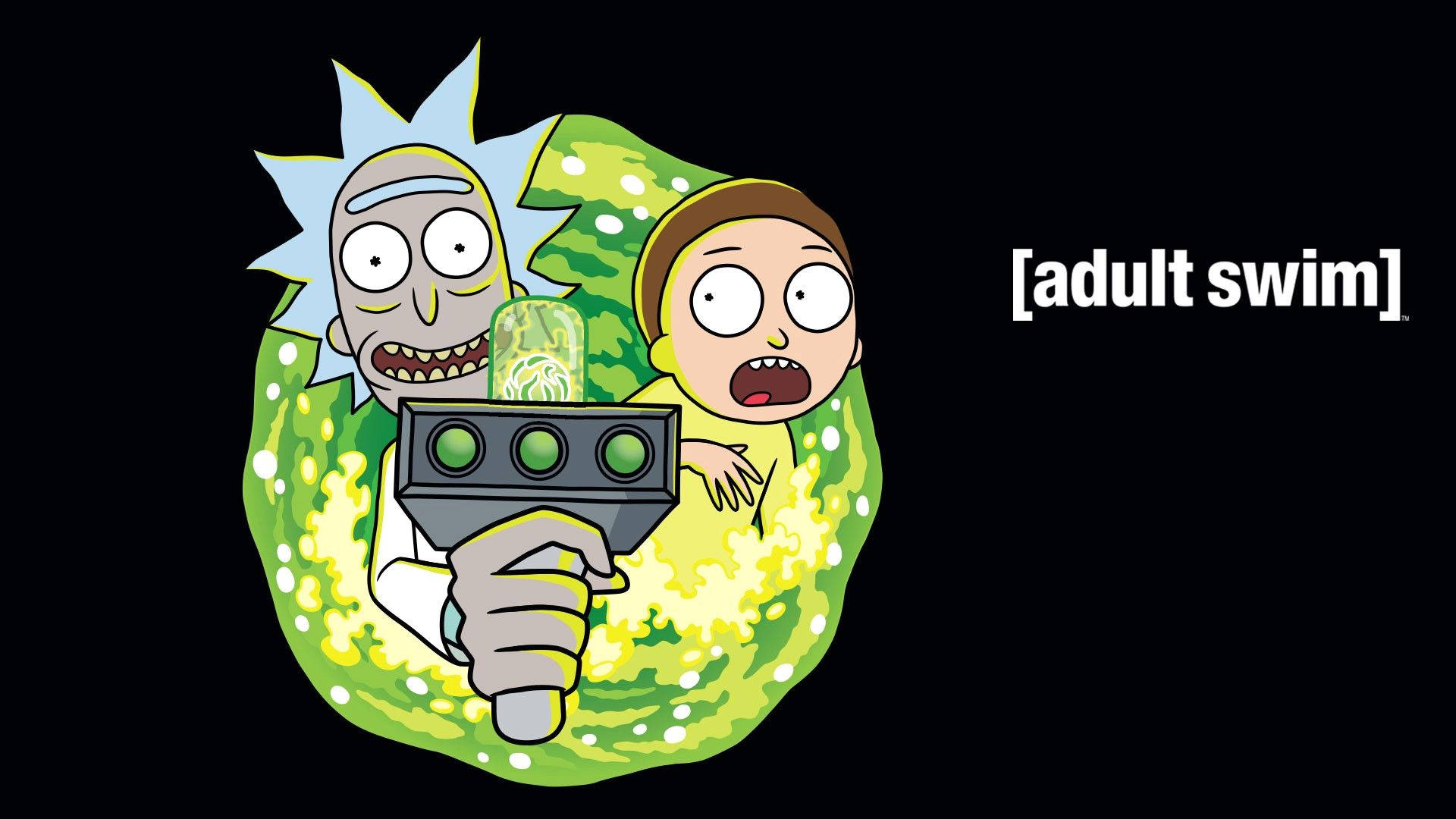"Rick and Morty - the show based on interdimensional shenanigans - take time out to relax with some weed!" Wallpaper