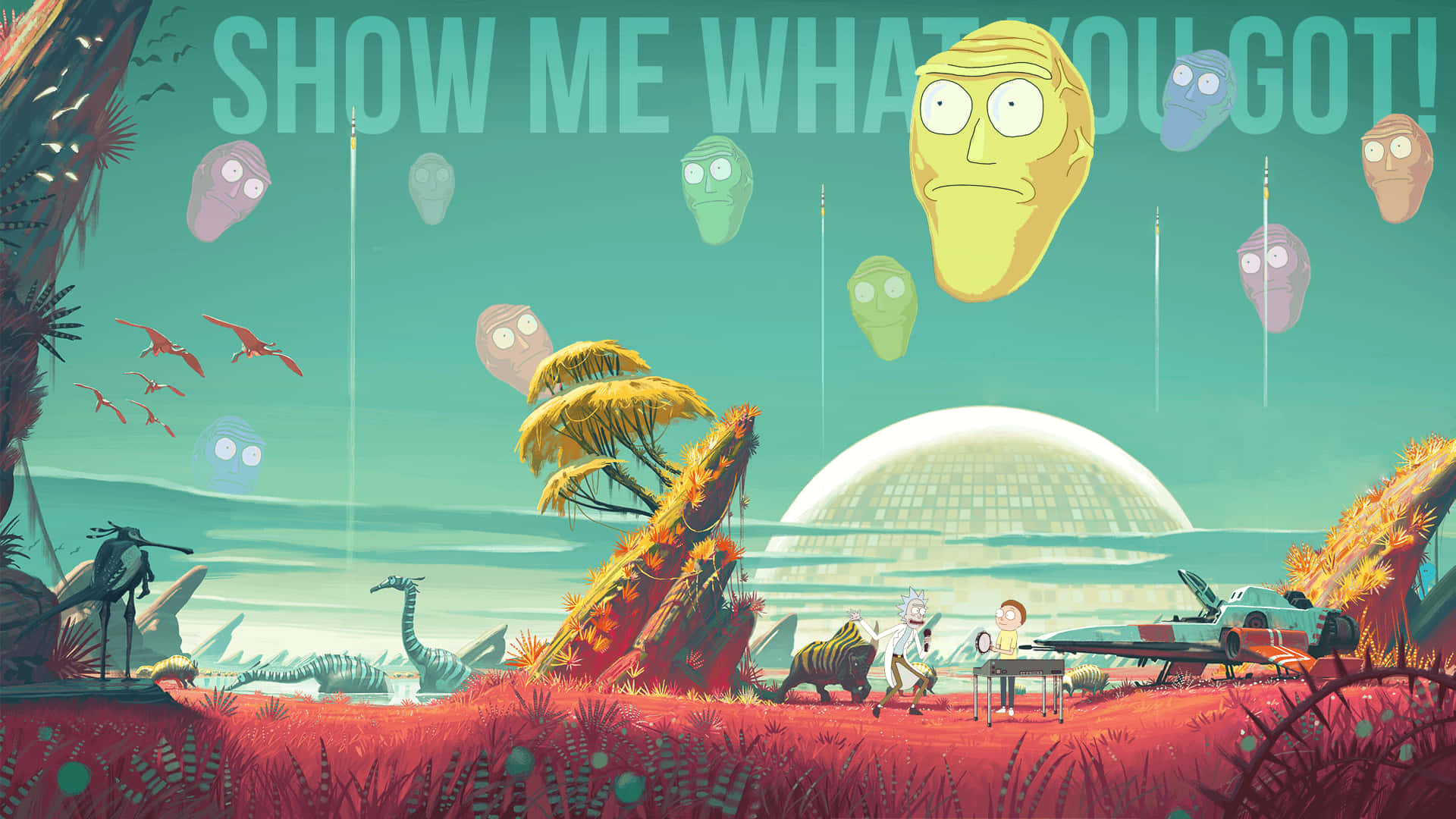 Rick And Morty Zoom Background Prehistoric