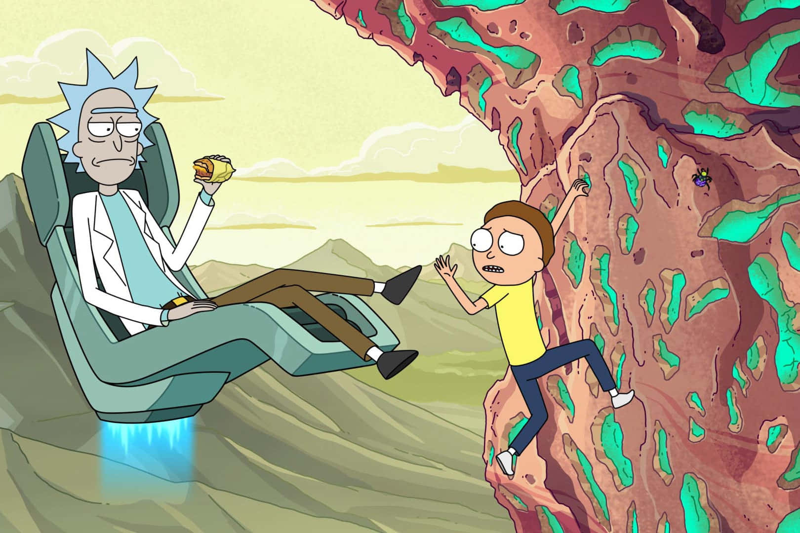 Rick And Morty Zoom Background Climbing