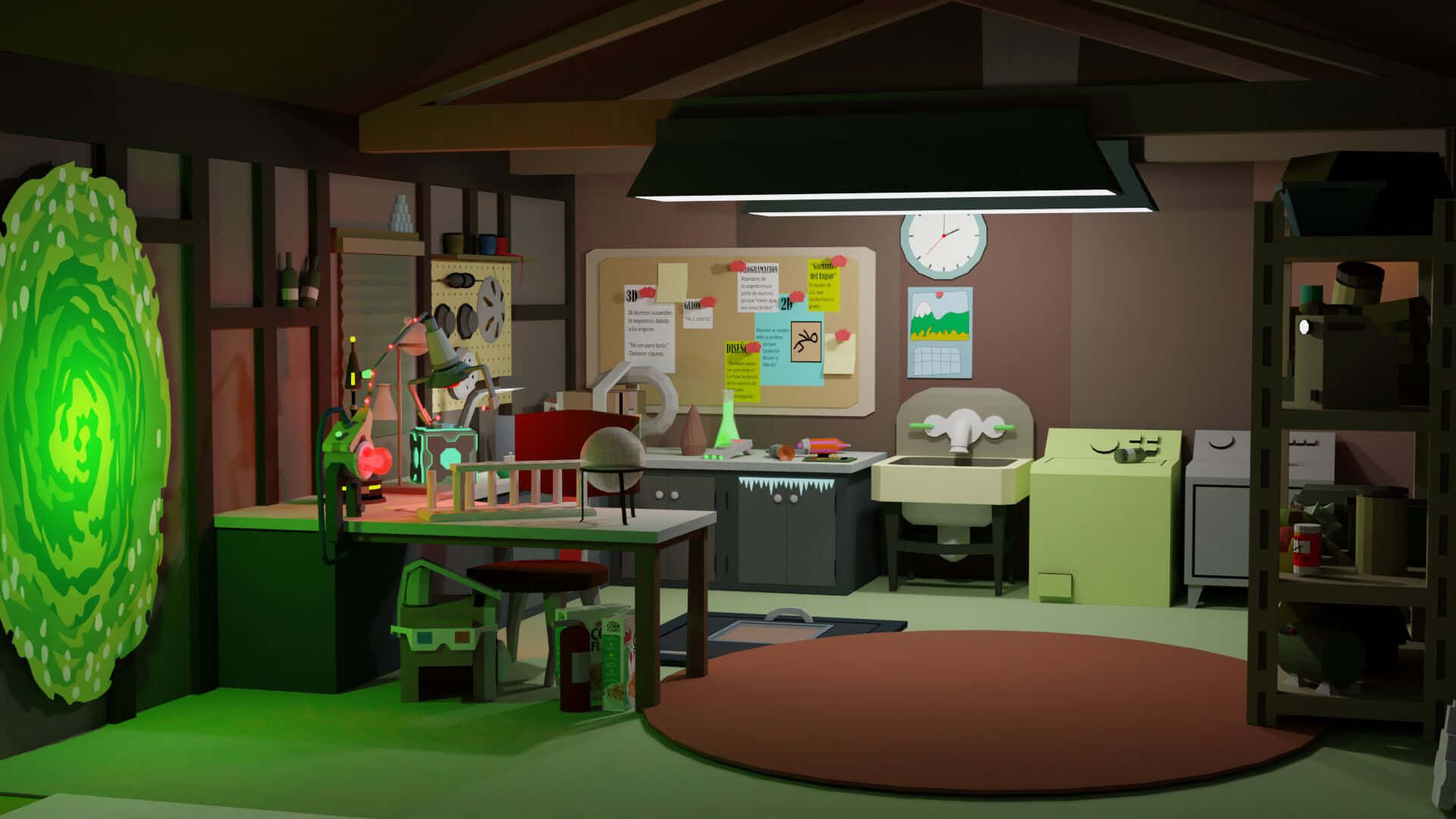 Rick And Morty Zoom Background Laboratory