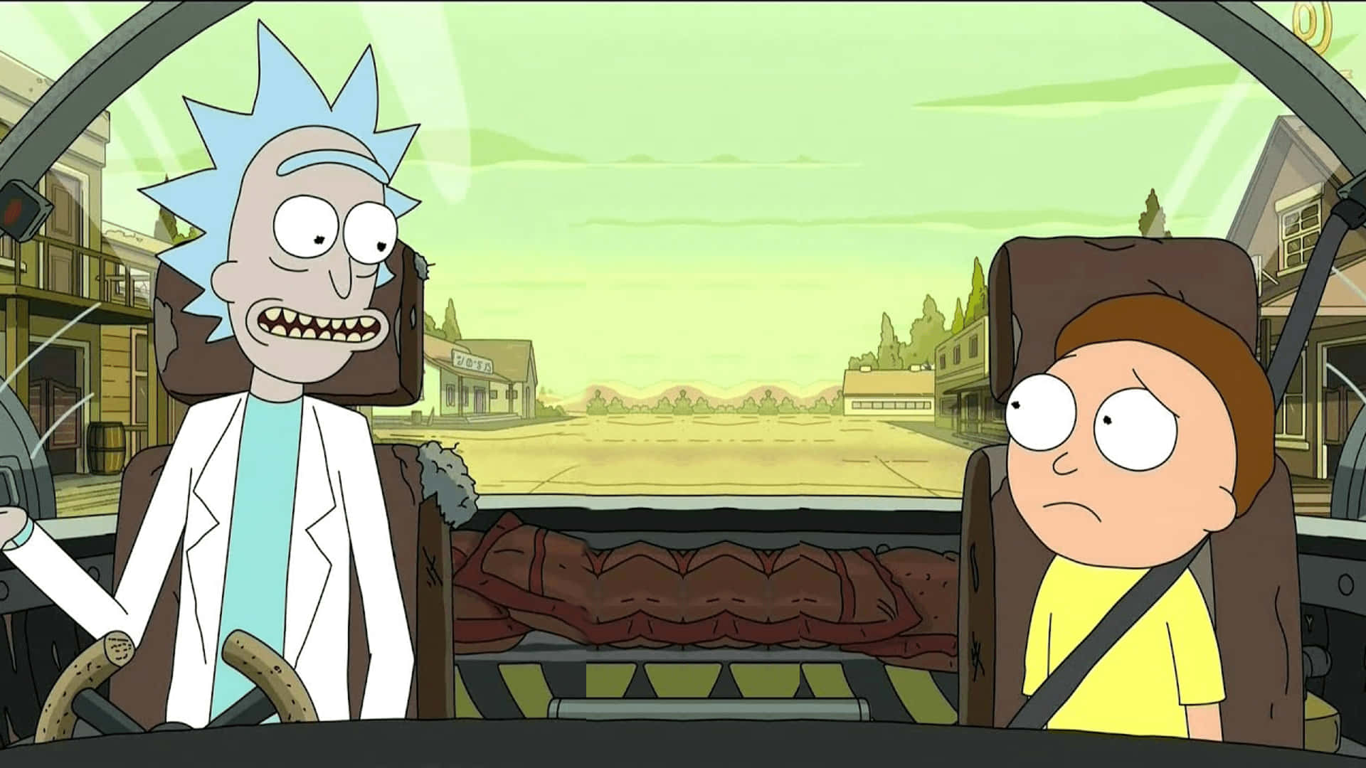 Rick And Morty Zoom Background Sitting