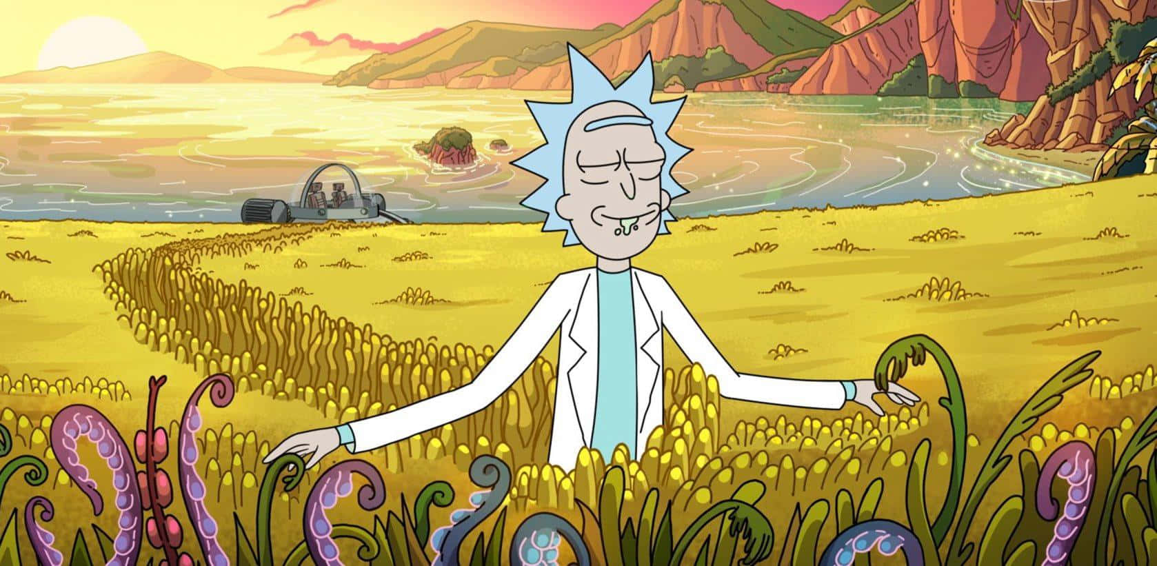 Rick And Morty Zoom Background Walking