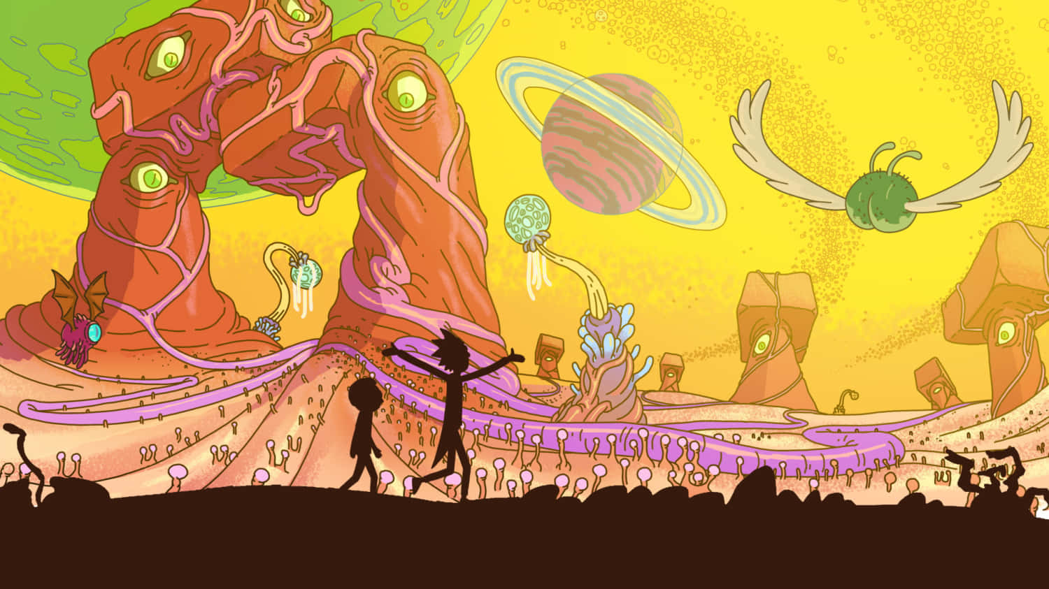 Rick And Morty Zoom Background Planet