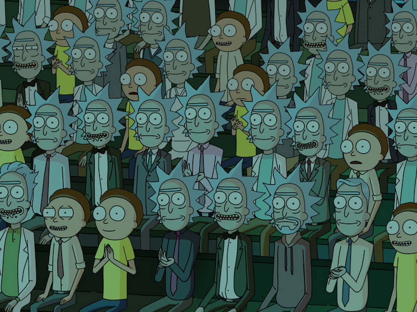 Rick And Morty Zoom Background Clones