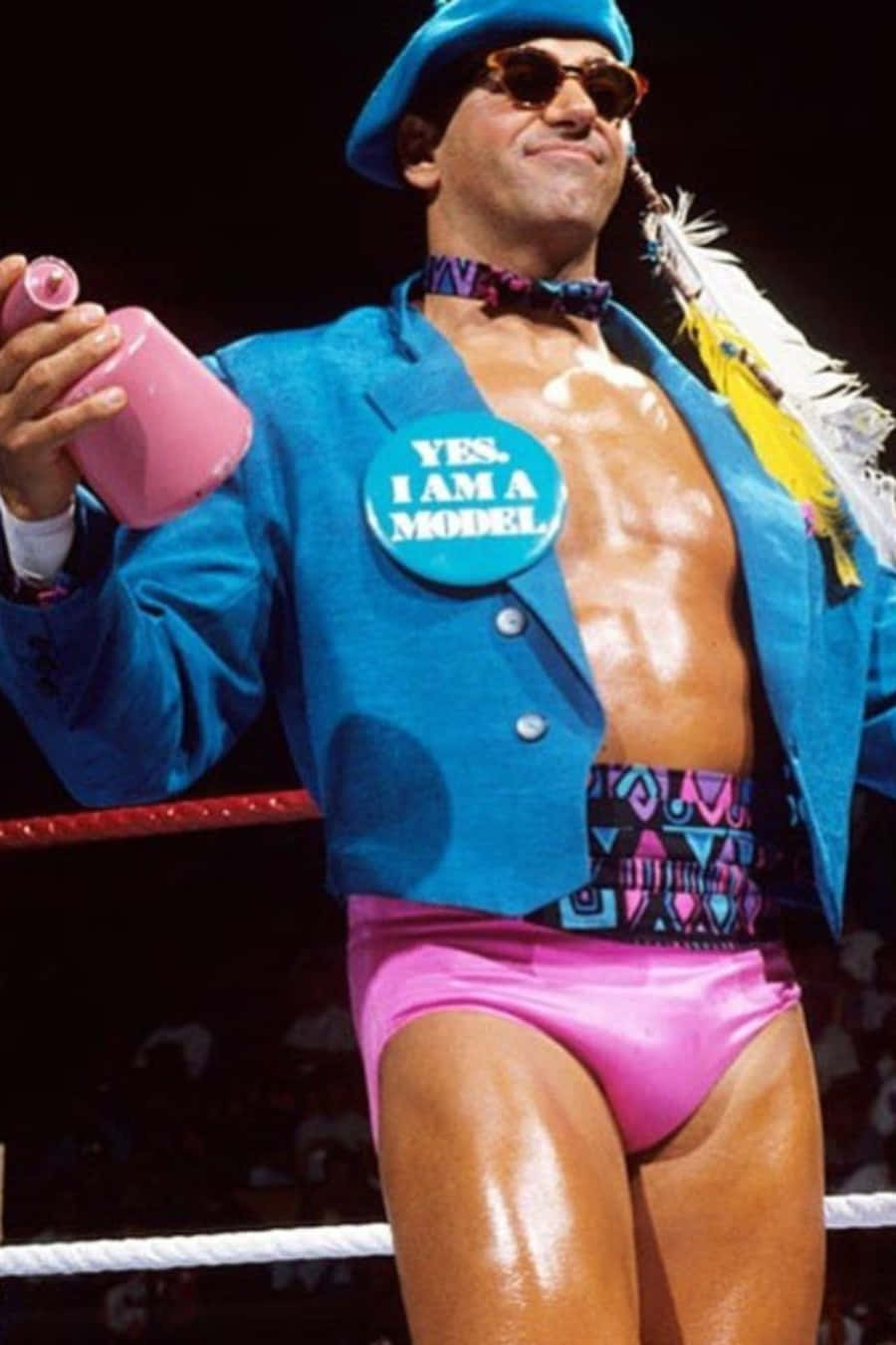 Canadian Pro-Wrestler Rick Martel Sporting a Pink Singlet Wallpaper