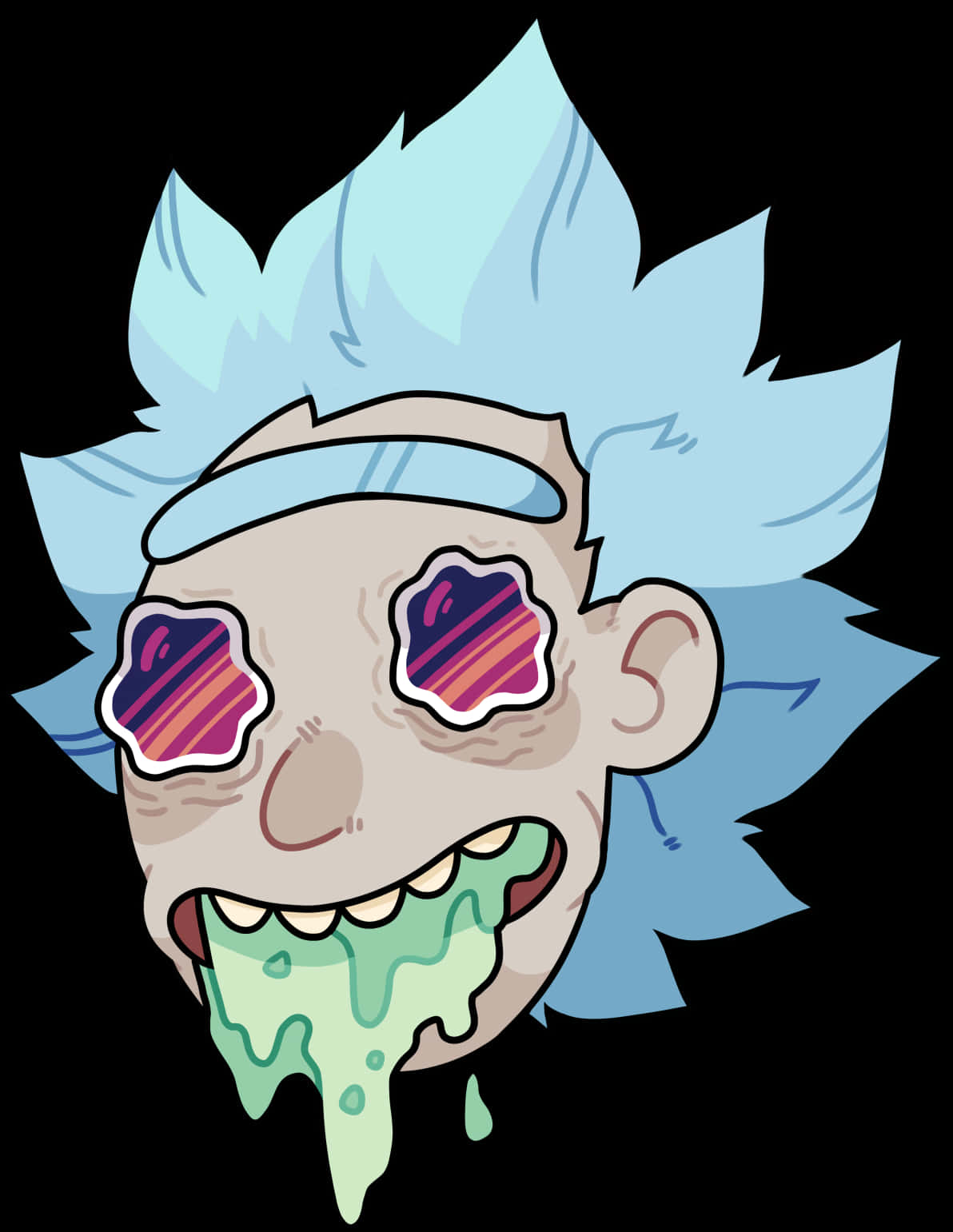 Rick Sanchez Portal Goggles Illustration PNG