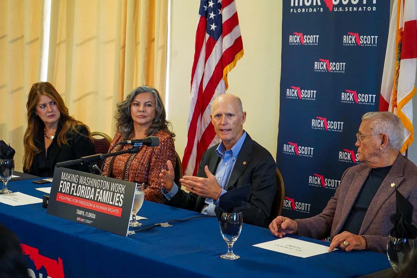 Rick Scott Speaks At Roundtable Discussion Wallpaper