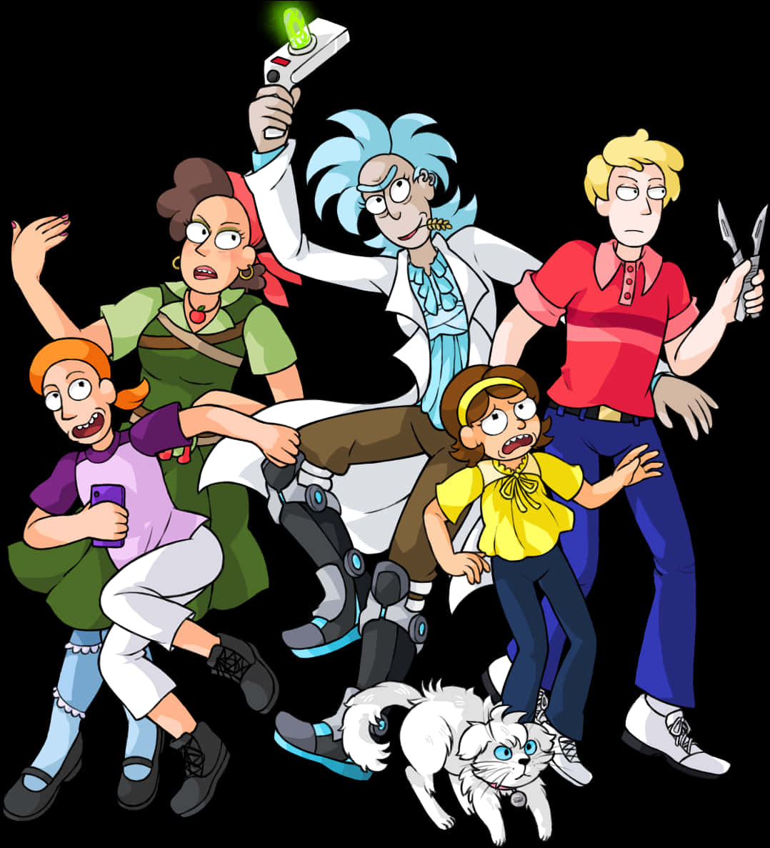 Rickand Morty Characters Adventure PNG