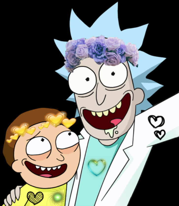 Rickand Morty Love Filter PNG