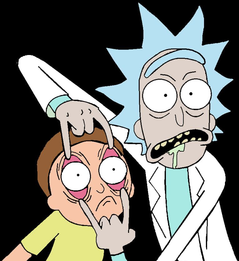 Rickand Morty Shockedand Disgusted PNG