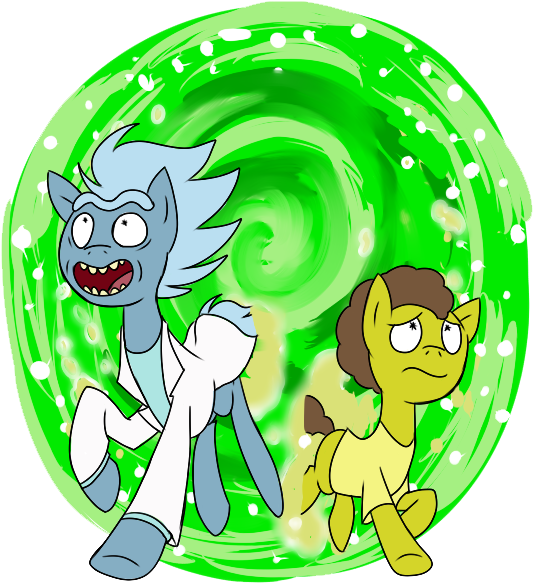 Rickand Morty Style Pony Characters Portal PNG