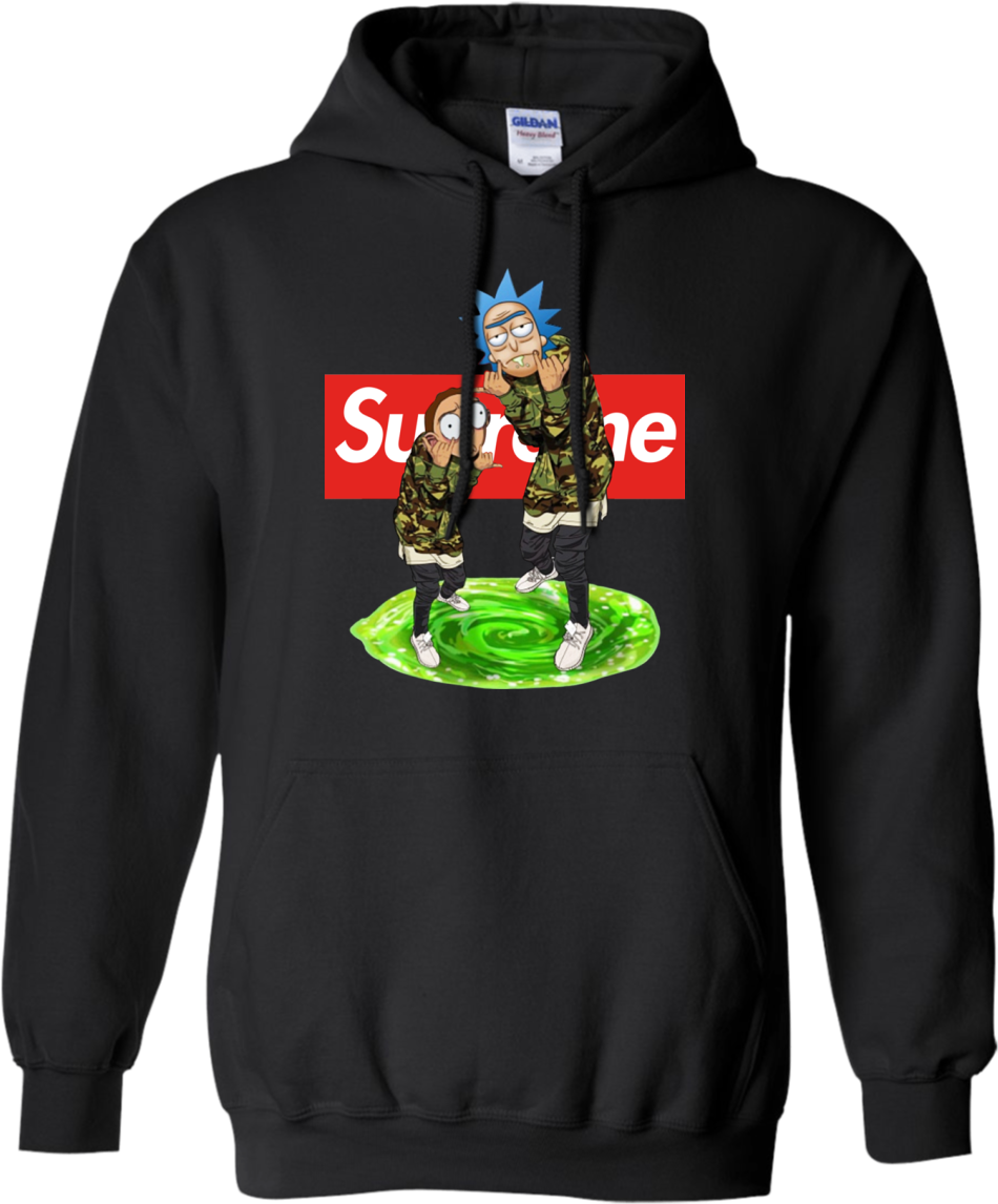 Download Rickand Morty Supreme Hoodie Design | Wallpapers.com