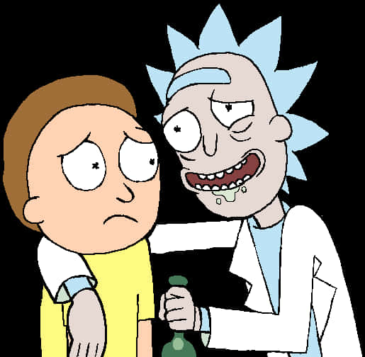 Download Rickand Morty Uncomfortable Moment | Wallpapers.com