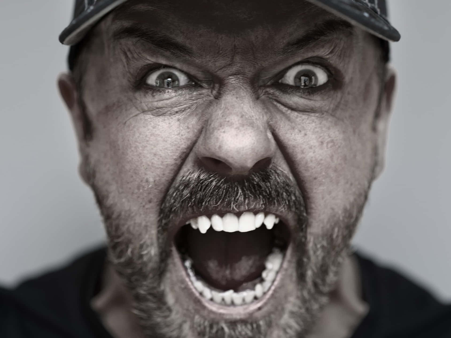 Award-winning comedian Ricky Gervais in a classic pose Wallpaper
