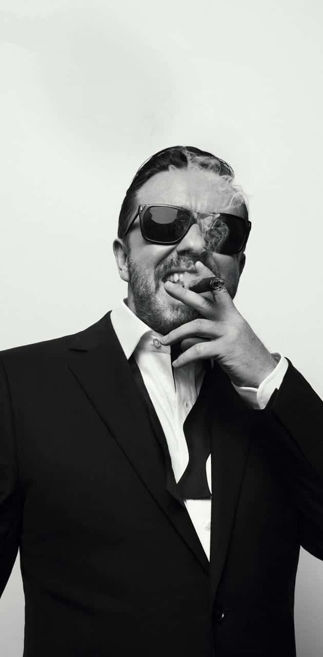 A portrait of Ricky Gervais Wallpaper
