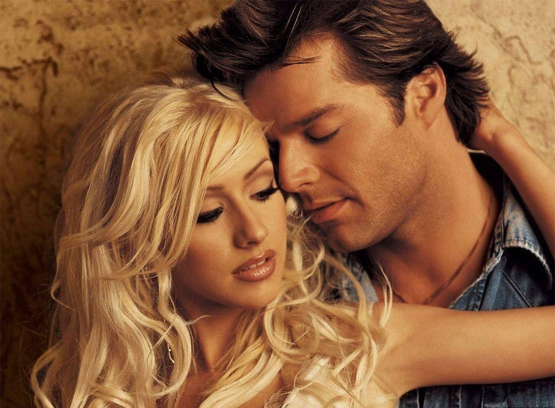Rickymartin Och Christina Aguilera. Wallpaper