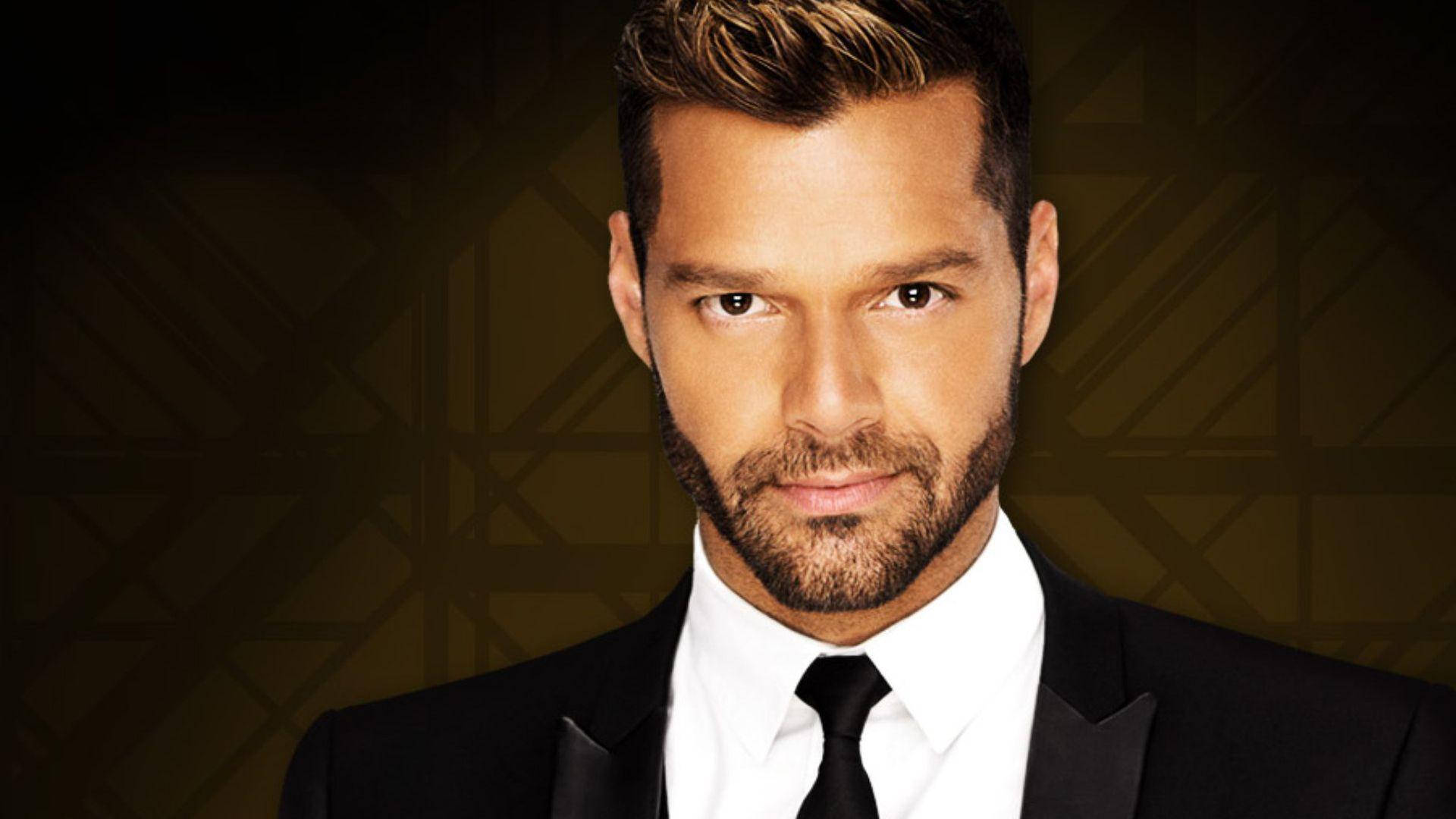 Ricky Martin alvorligt udseende Wallpaper