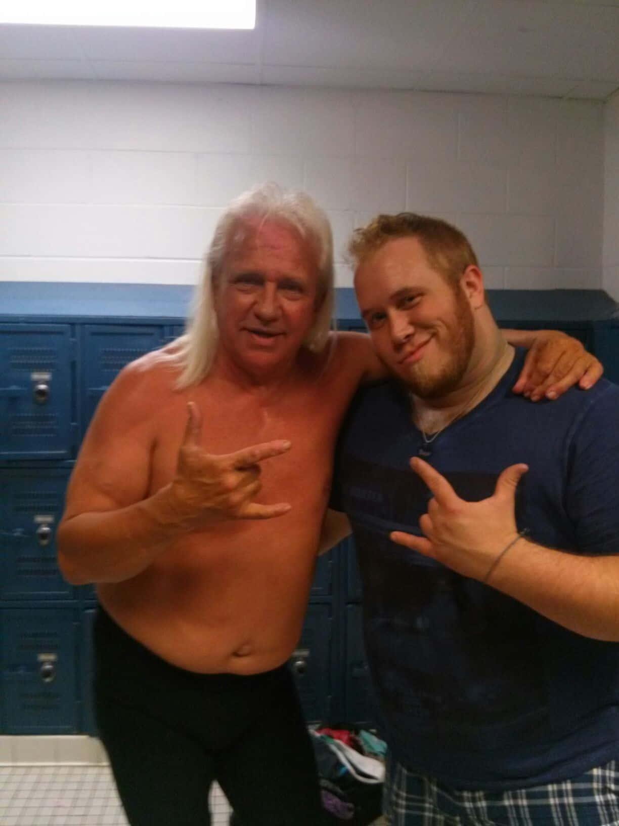 Ricky Morton Photograph With A Fan Wallpaper