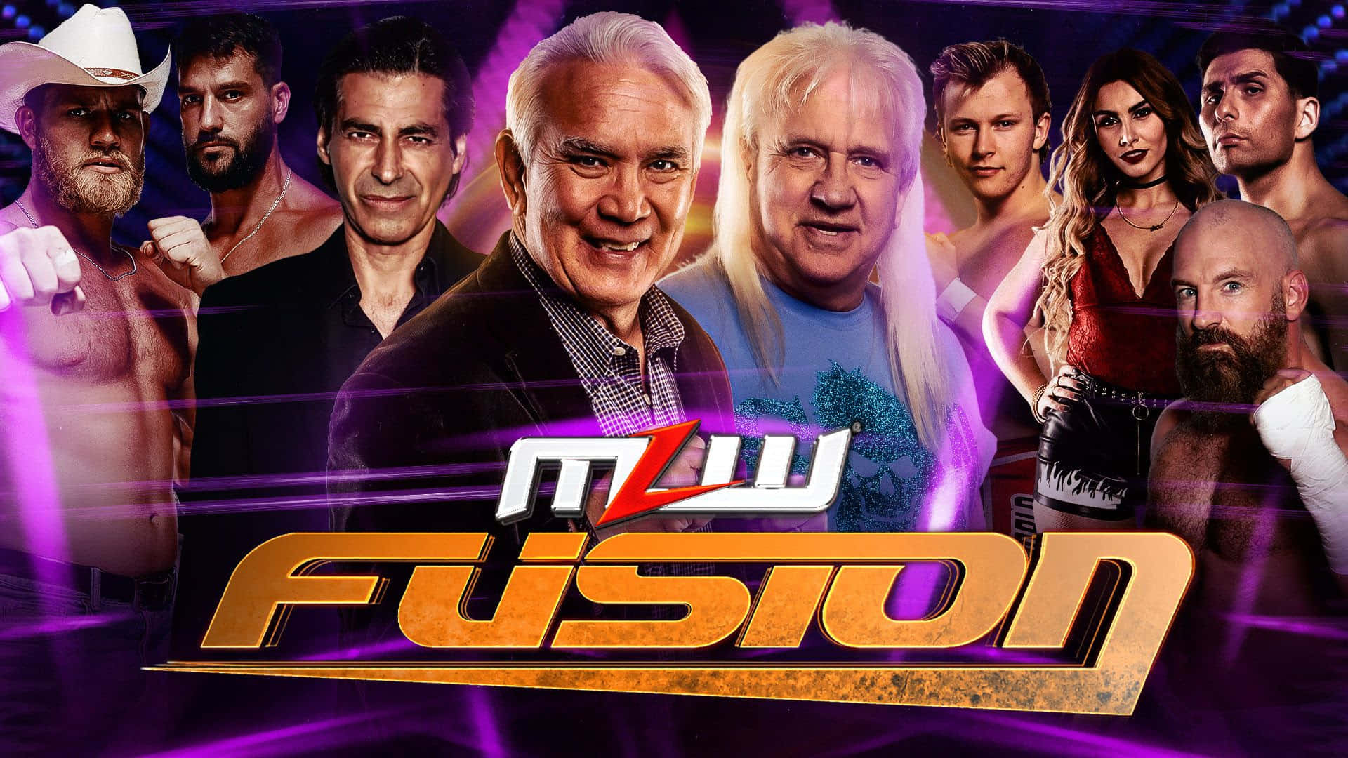 Ricky Steamboat in Action at MLW Fusion Wrestling Event Wallpaper