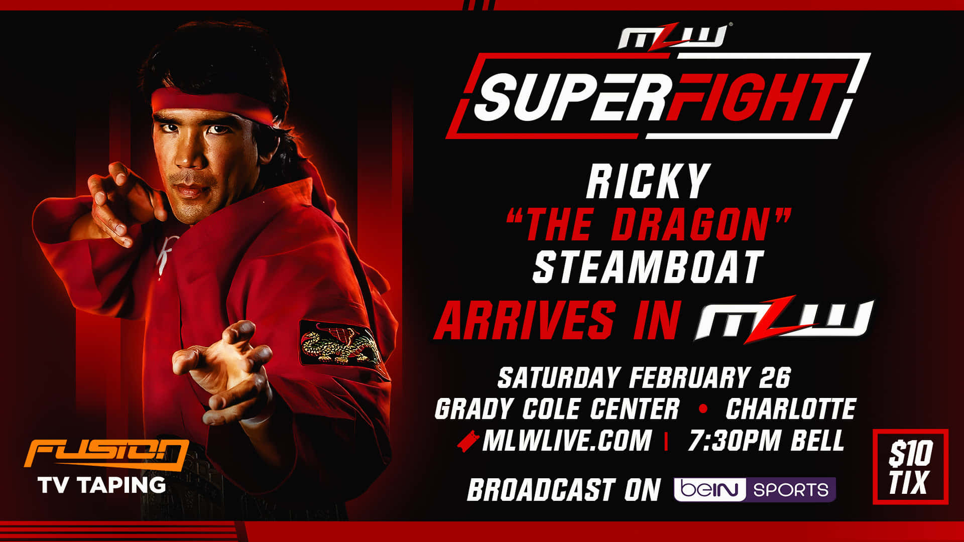 Ricky Steamboat in Action - MLW Poster Wallpaper