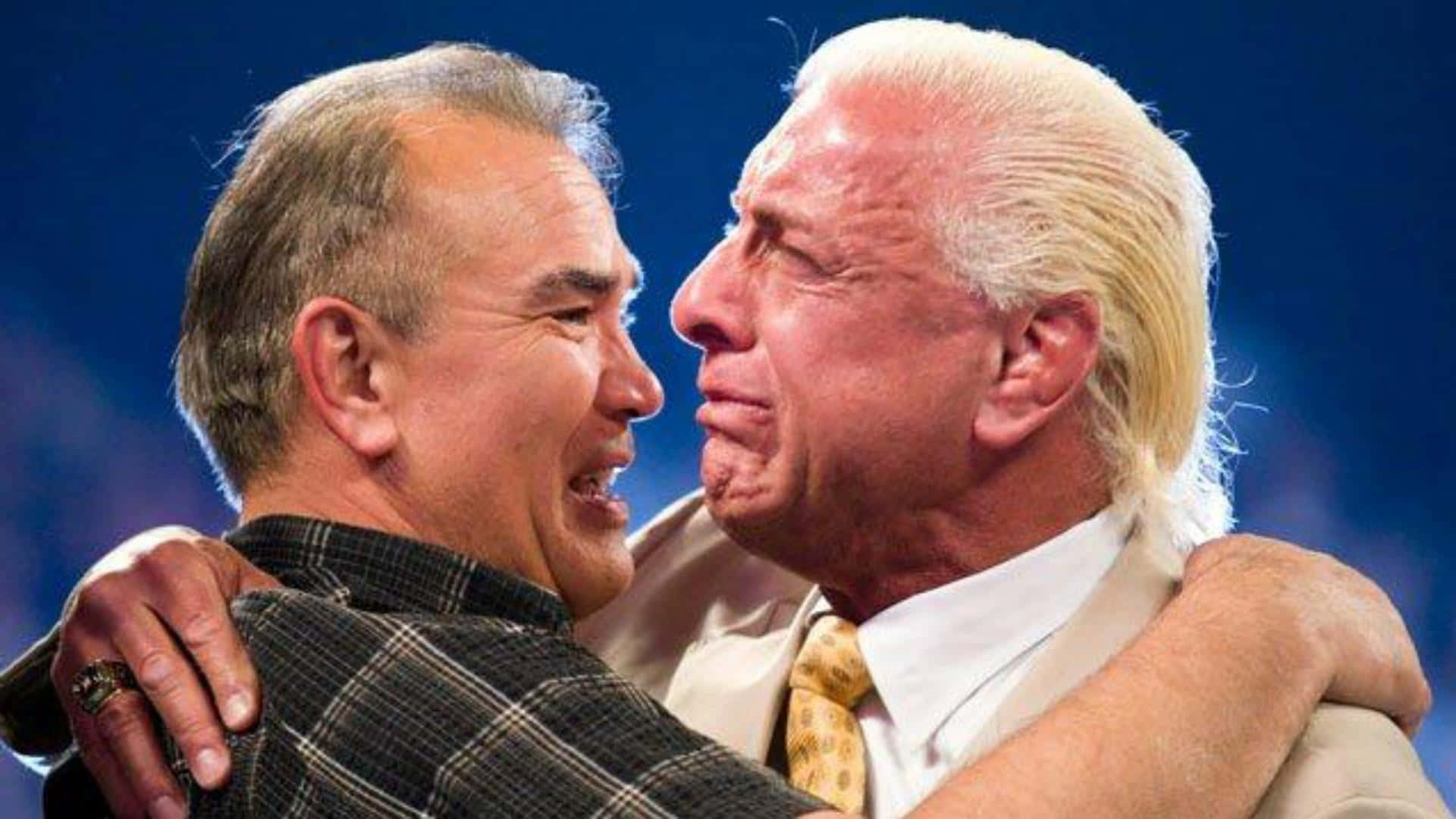 Ricky Steamboat With Friend Rick Flair Wallpaper