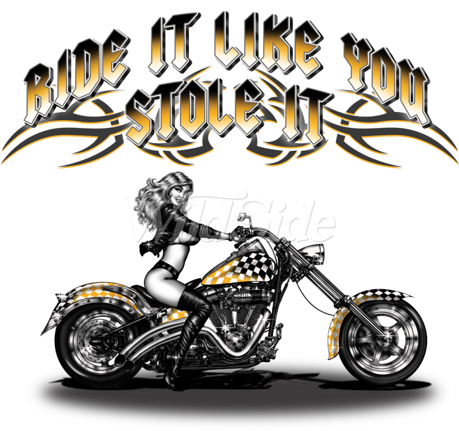 Ride It Like You Stole It Chopper Art PNG