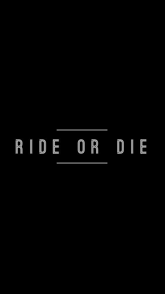 Ride Or Die Logo Black Background Wallpaper