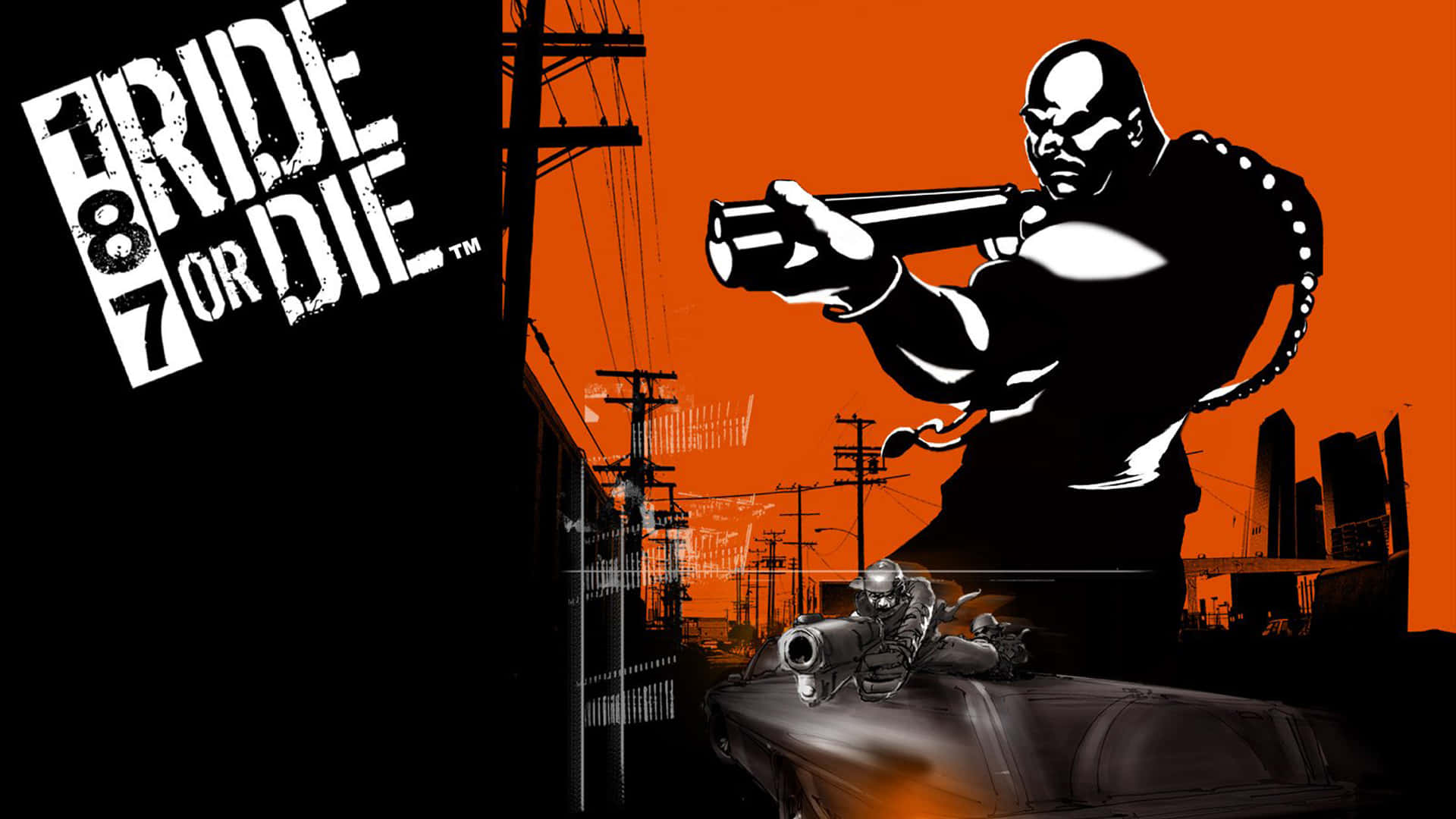 Ride Or Die Game Poster Orange Background Wallpaper