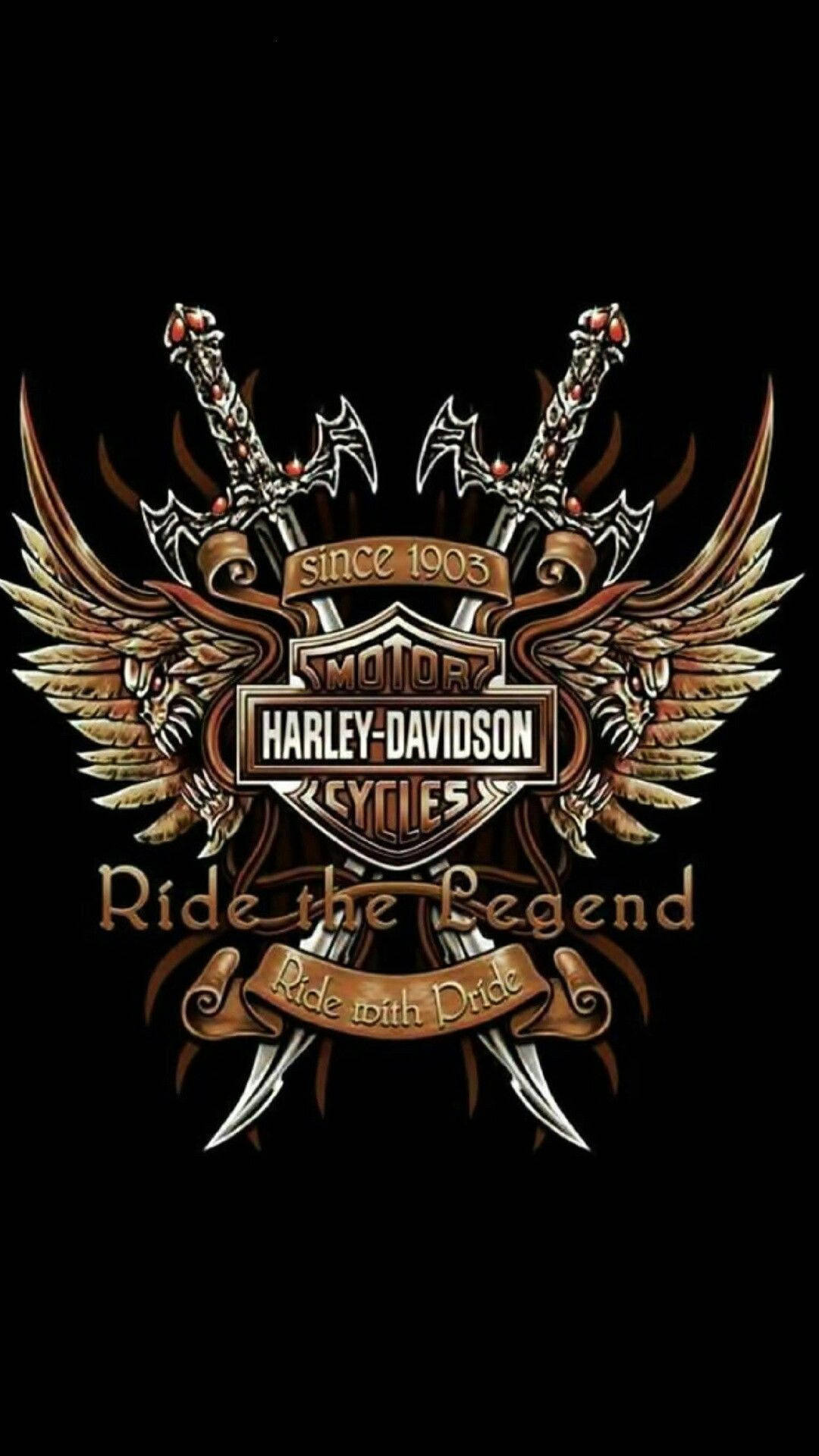 Download Ride With Pride Harley Davidson Logo Wallpaper 
