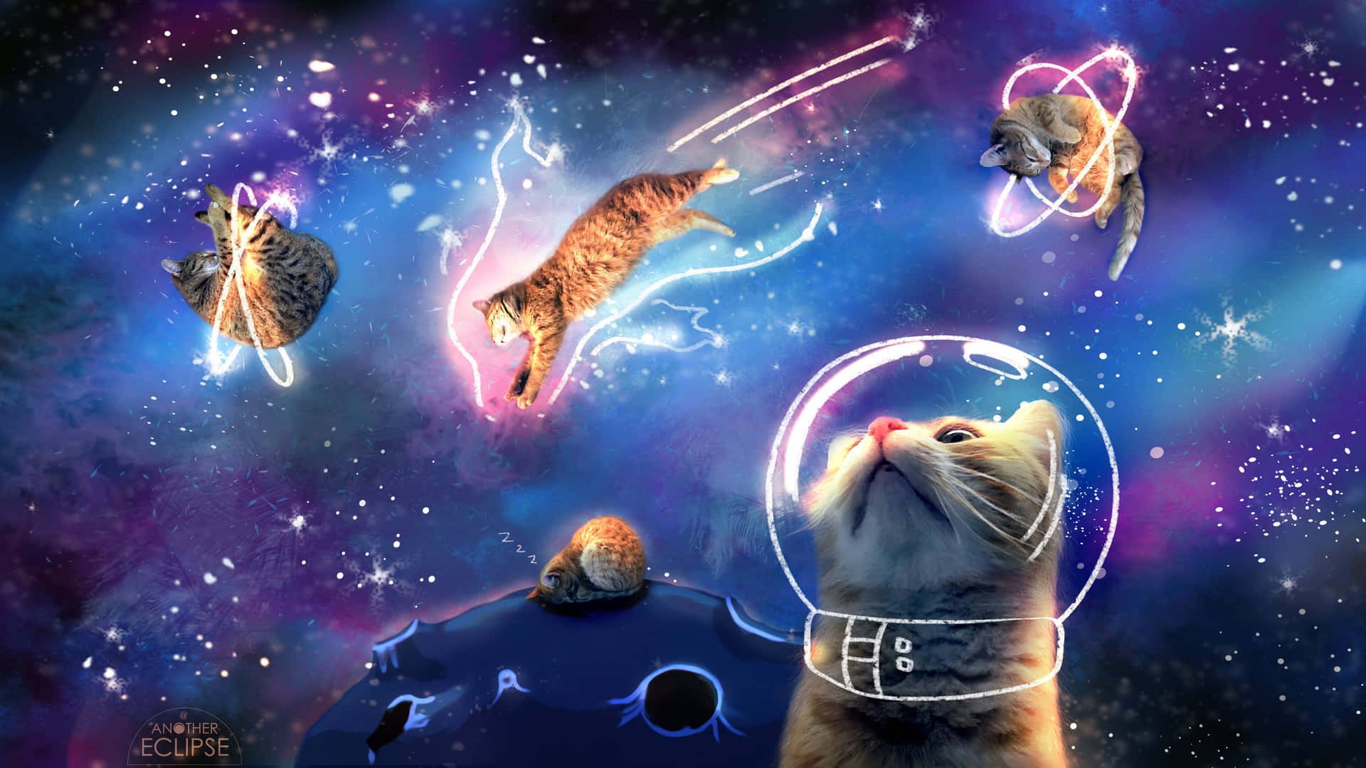 Ridiculous Space Cats Wallpaper