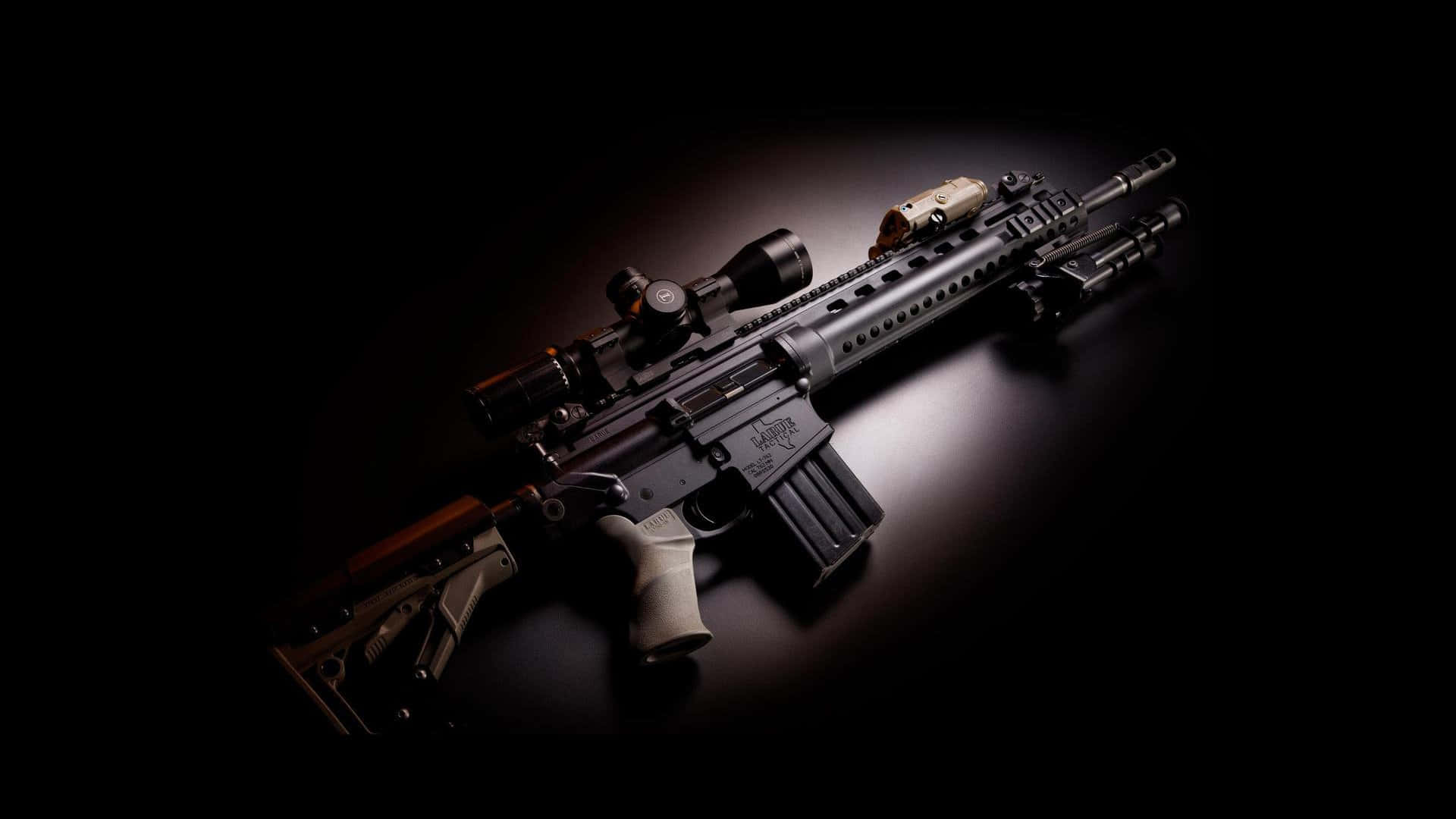 The classic style of a rifle, perfect for hunting.