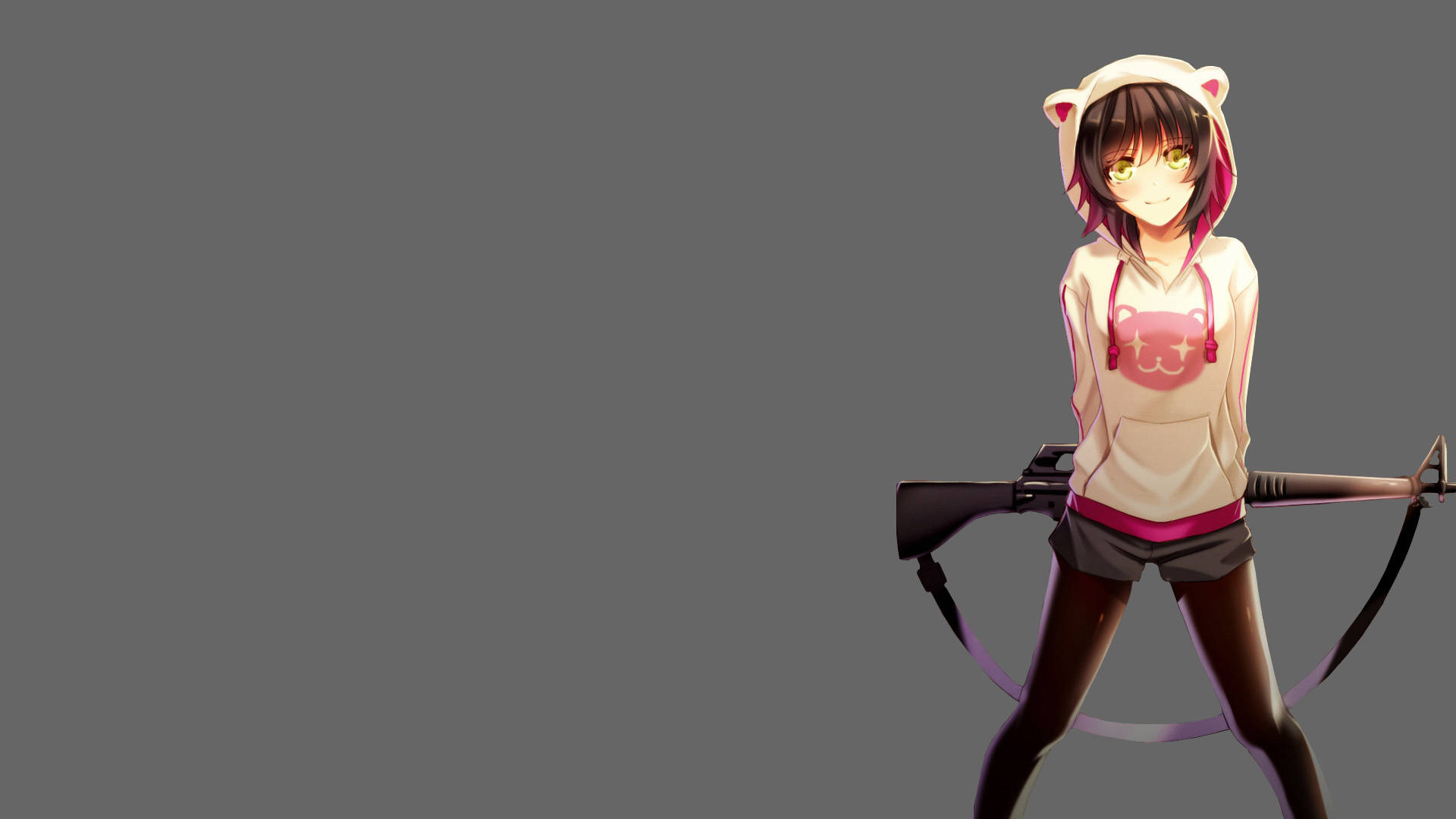 Riflewoman Anime Girl Hoodie Picture