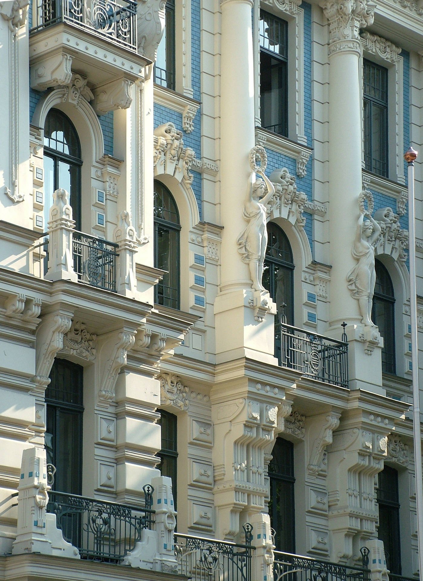 Riga Art Nouveau Building Wallpaper